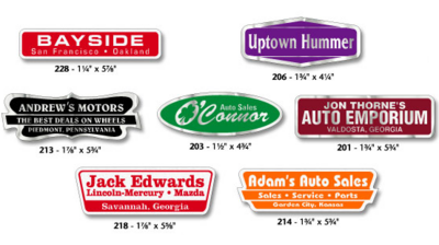 Dealer Name Decals - Reflective Decals and Chrome Decals