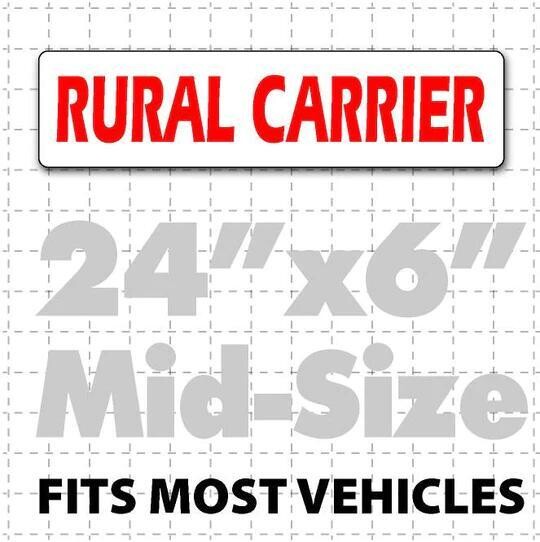 24&quot;X6&quot; RURAL CARRIER MAGNETIC VEHICLE SIGN