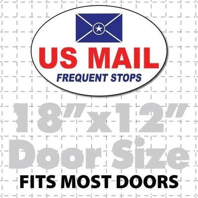 OVAL 18X12&quot; US MAIL RURAL CARRIER MAGNETIC SIGN FOR POSTAL WORKERS