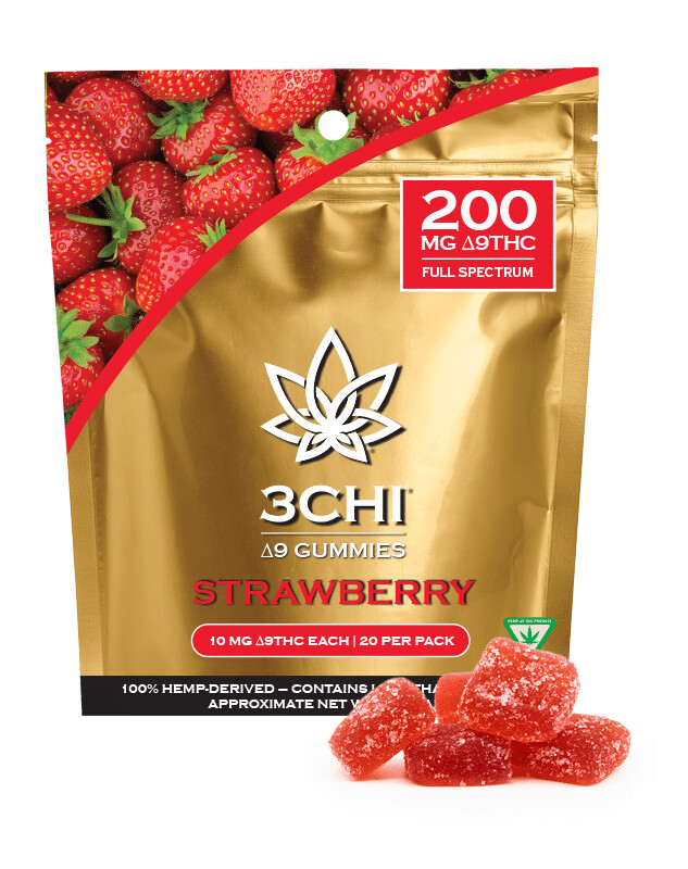 3 CHI Delta 9 THC Strawberry Gummies
