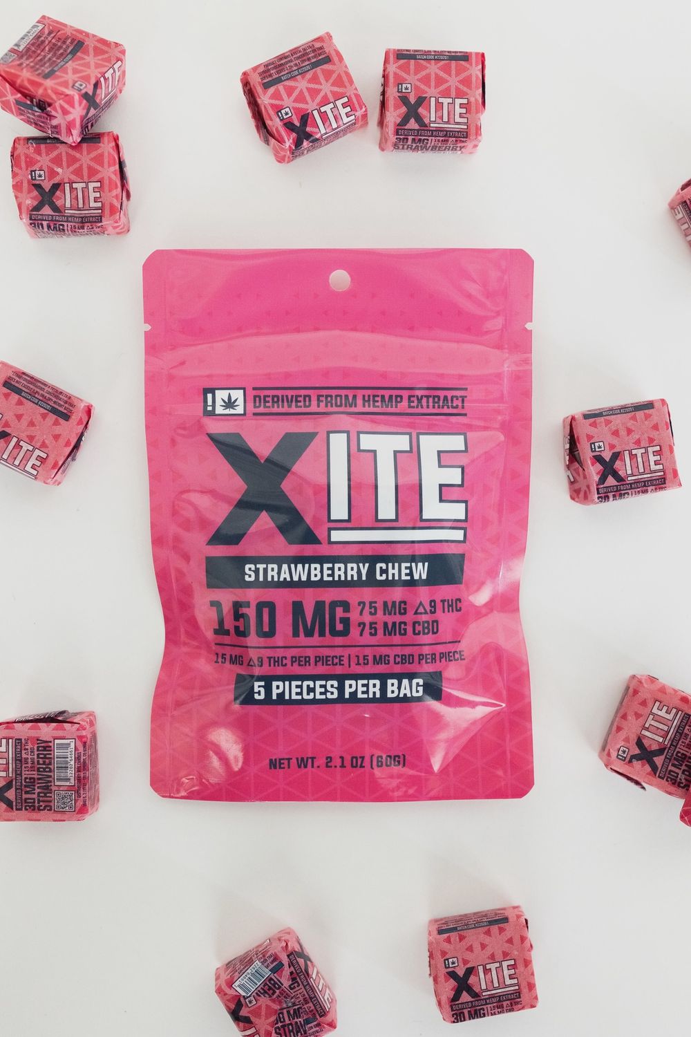Xite D9 Strawberry Chew 5ct Bag
