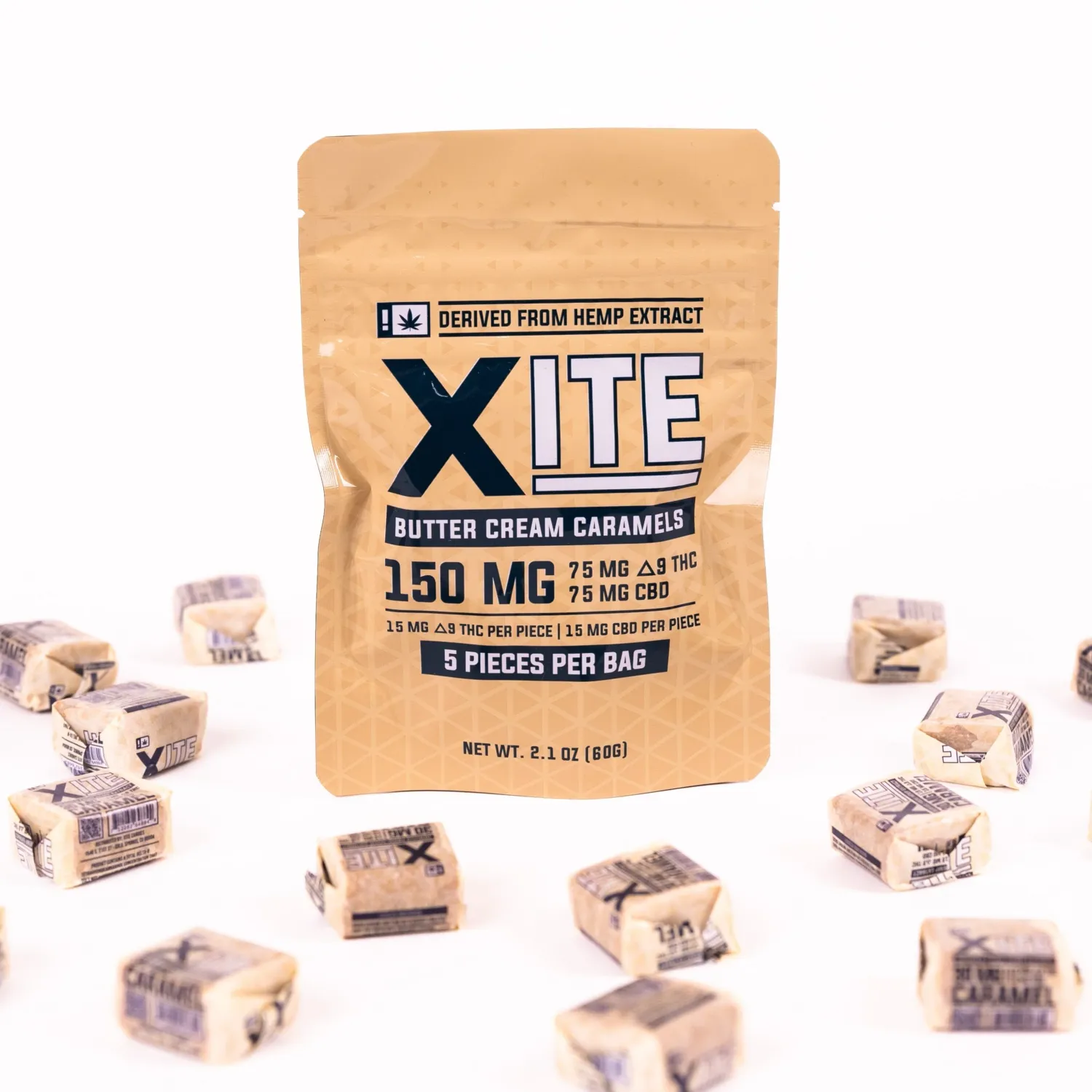 Xite Delta 9 Caramel 5 Count Bag