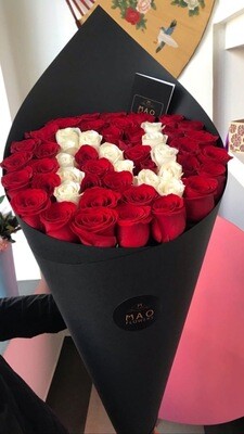 Initial Rose arrangement