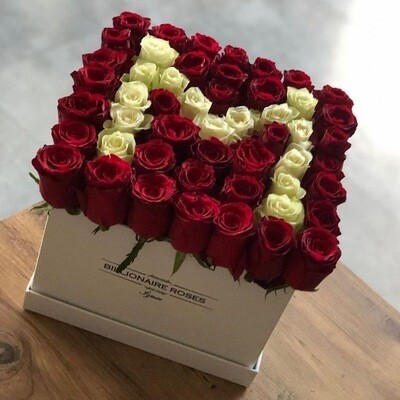 Initial Rose arrangement