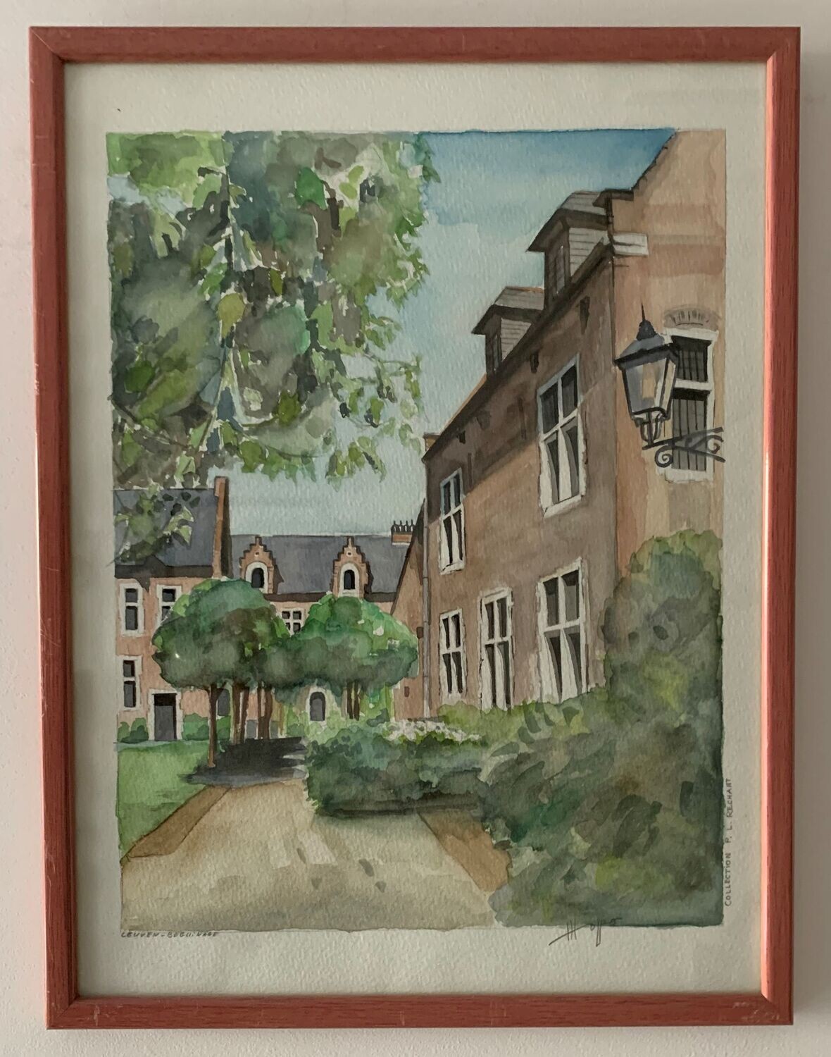 Begijnhof Leuven, aquarel