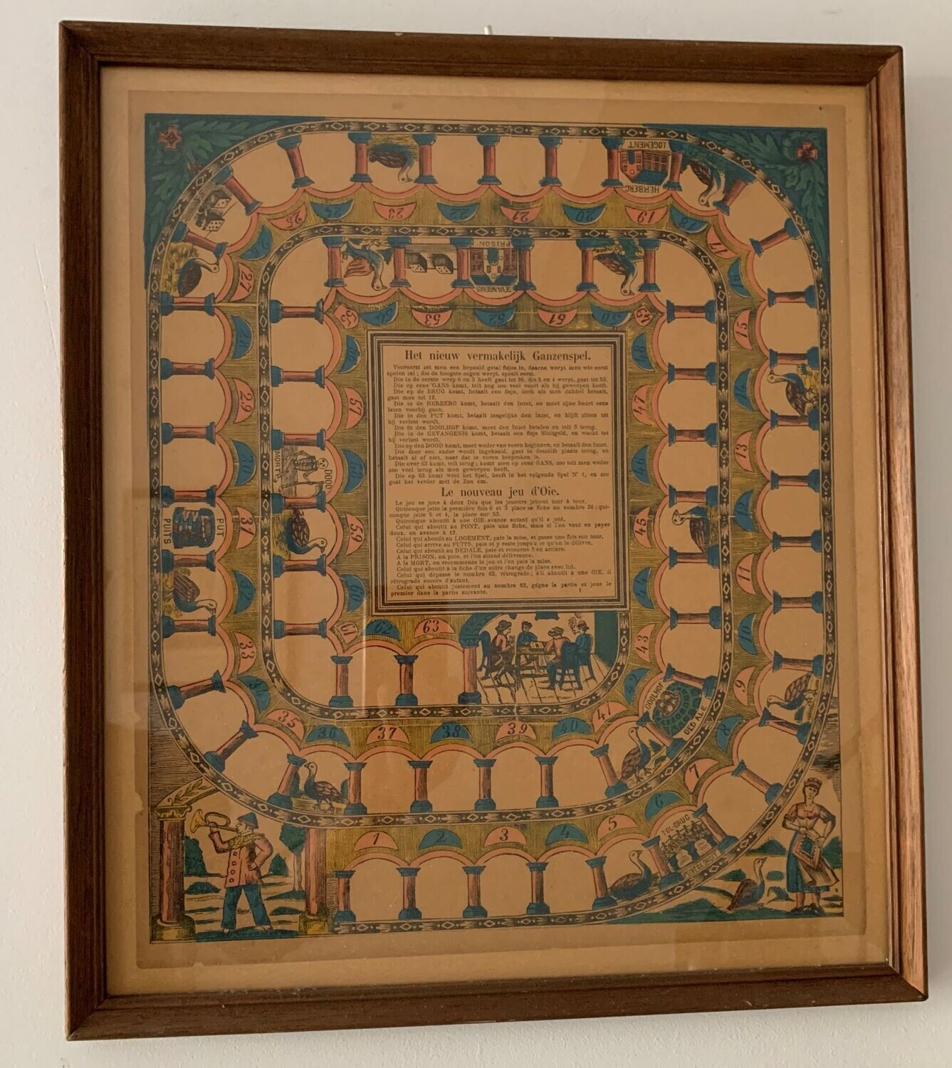 Volksprent: Het nieuw vermakelijk Ganzenspel (1833-1856)