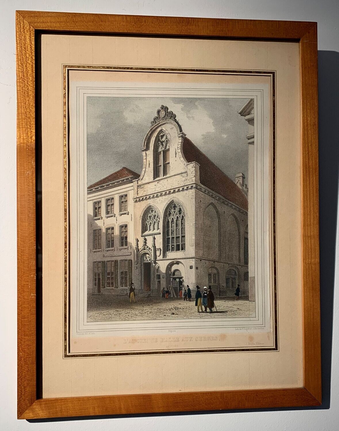 Litho: Natiehuis kooplieden van Genua in Brugge