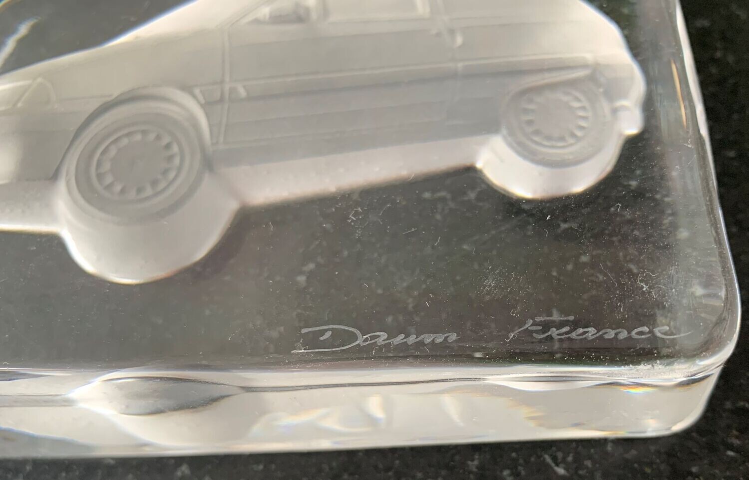 ​Glass Presse paper Citroen VISA, Daum France