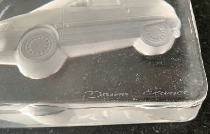​Glass Presse paper Citroen VISA, Daum France