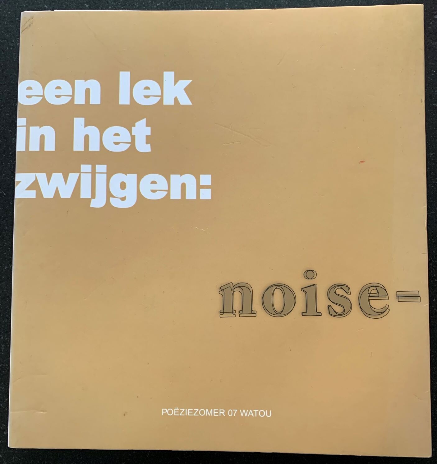 Een lek in het zwijgen: noise – Poëziezomer 07 Watou,