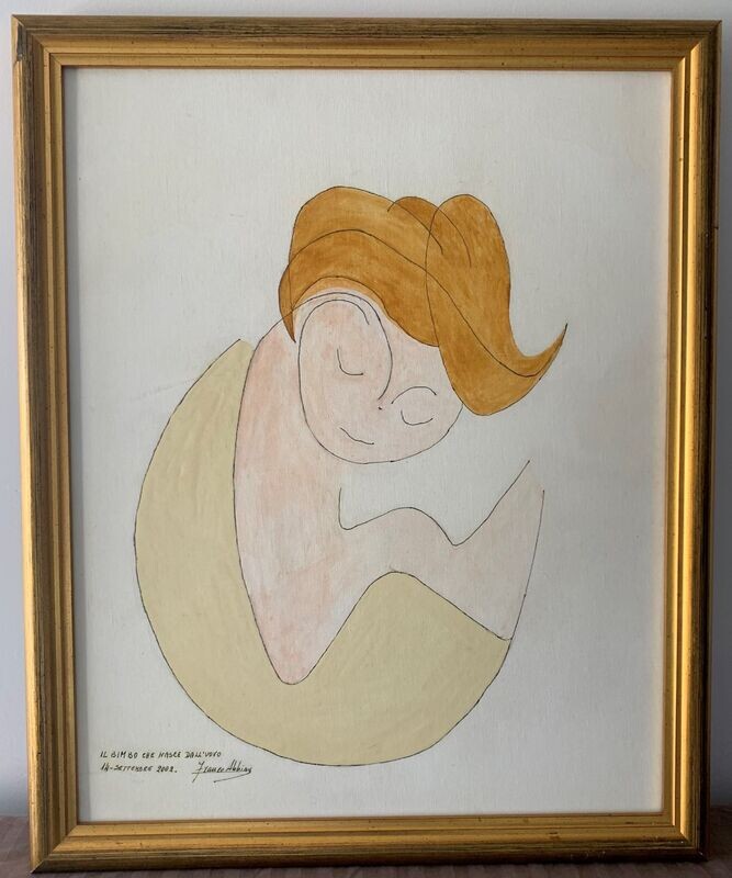 ​Il bimbo che nasce dall'uovo (The child born from the egg)
Artist: Franco Abbina (Rome, March 31, 1934).