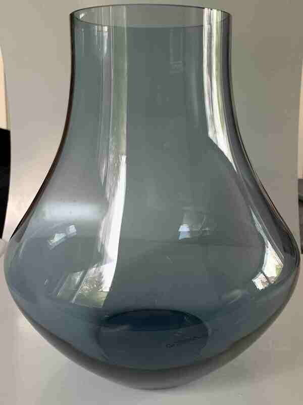 Blauw-grijze design vaas.