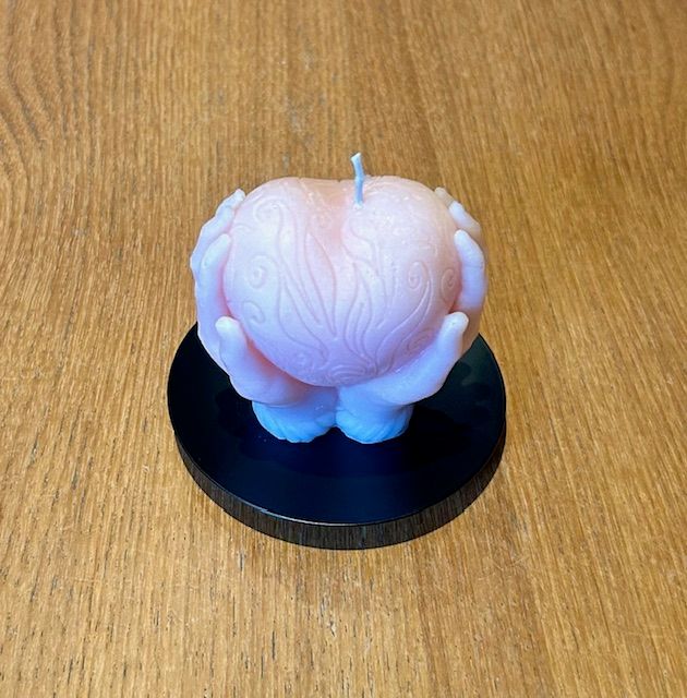 Candle Dish Round Black