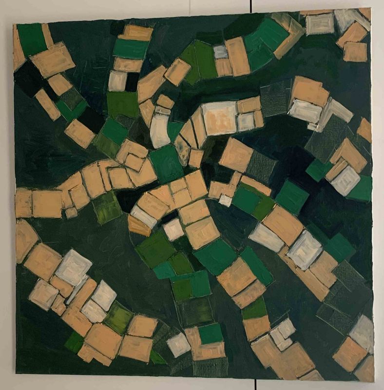 ​Luchtbeeld (agrarisch landschap)
Kunstenaar: John Wymans (1945-2006).