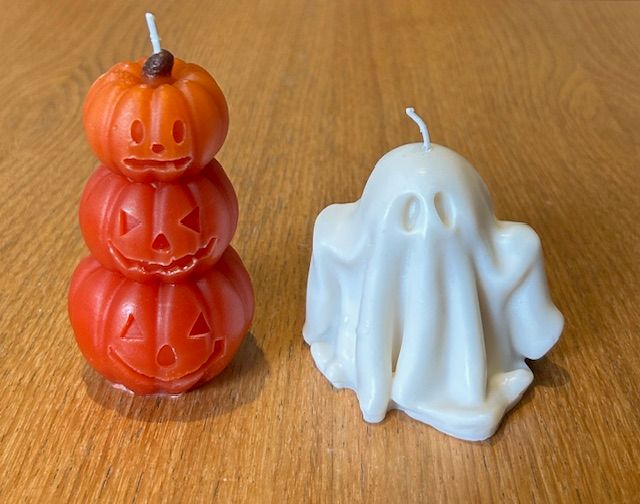 Set of halloween candles Big Ghost and Pumpkins