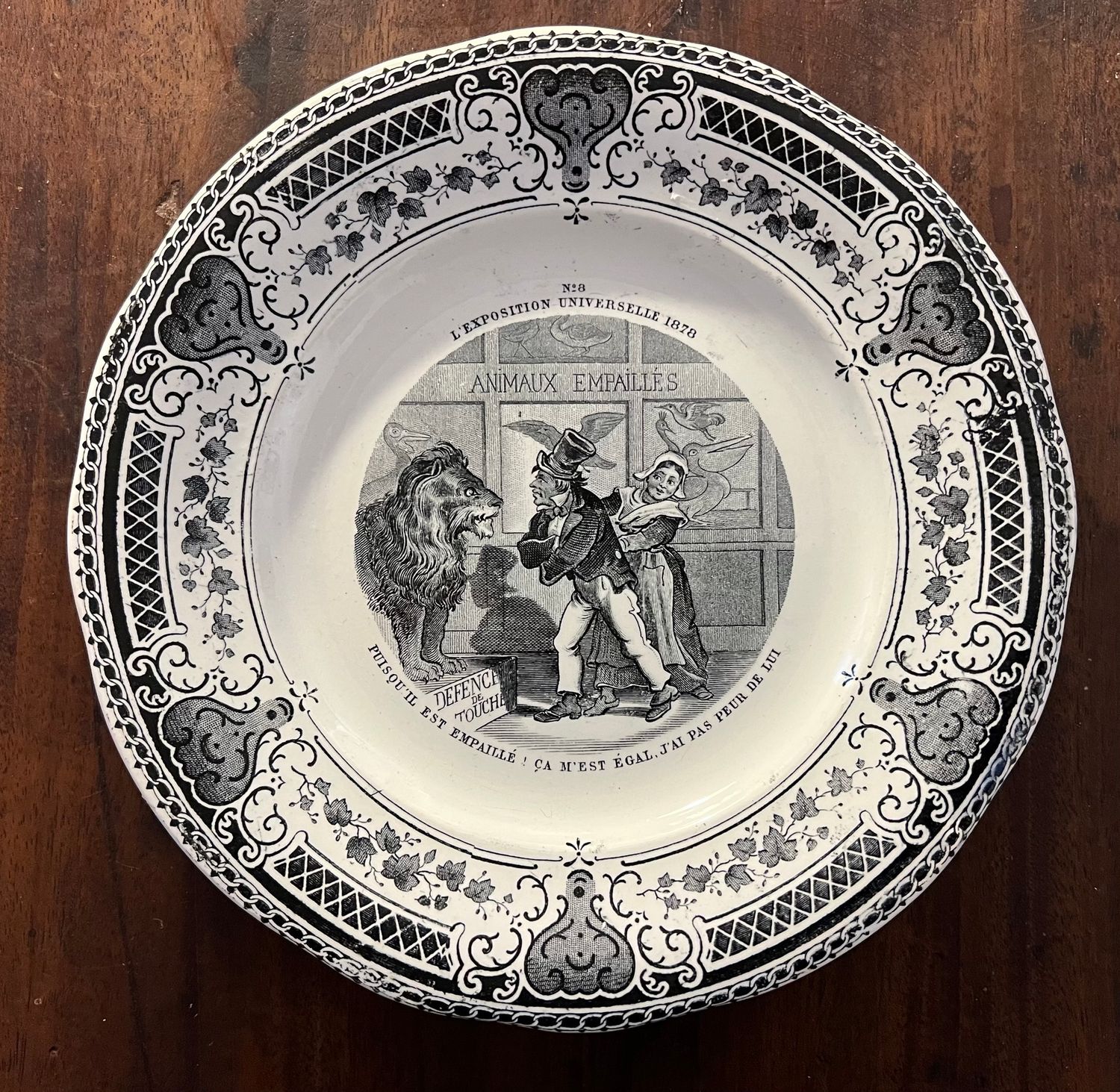 Bordje Wereldtentoonstelling Parijs 1878 No. 8 Bordje Wereldtentoonstelling Parijs 1878 No. 8