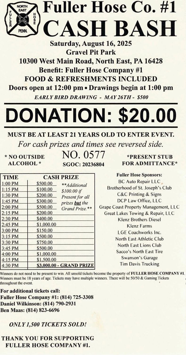 Cash Bash Tickets 2025