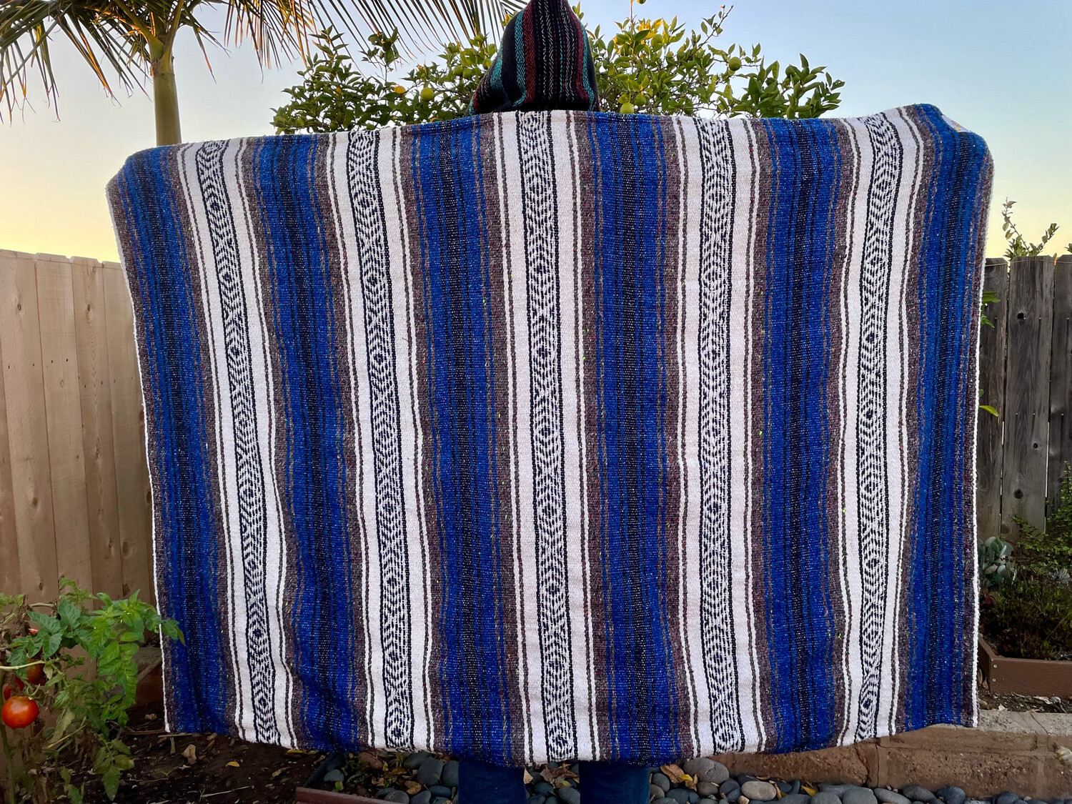 Blue Stripe on Grey