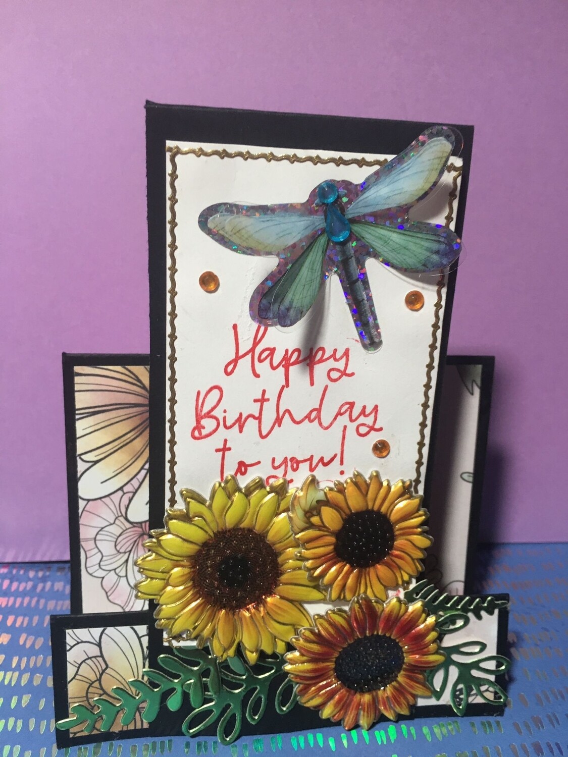 Faux Center Stepper Card