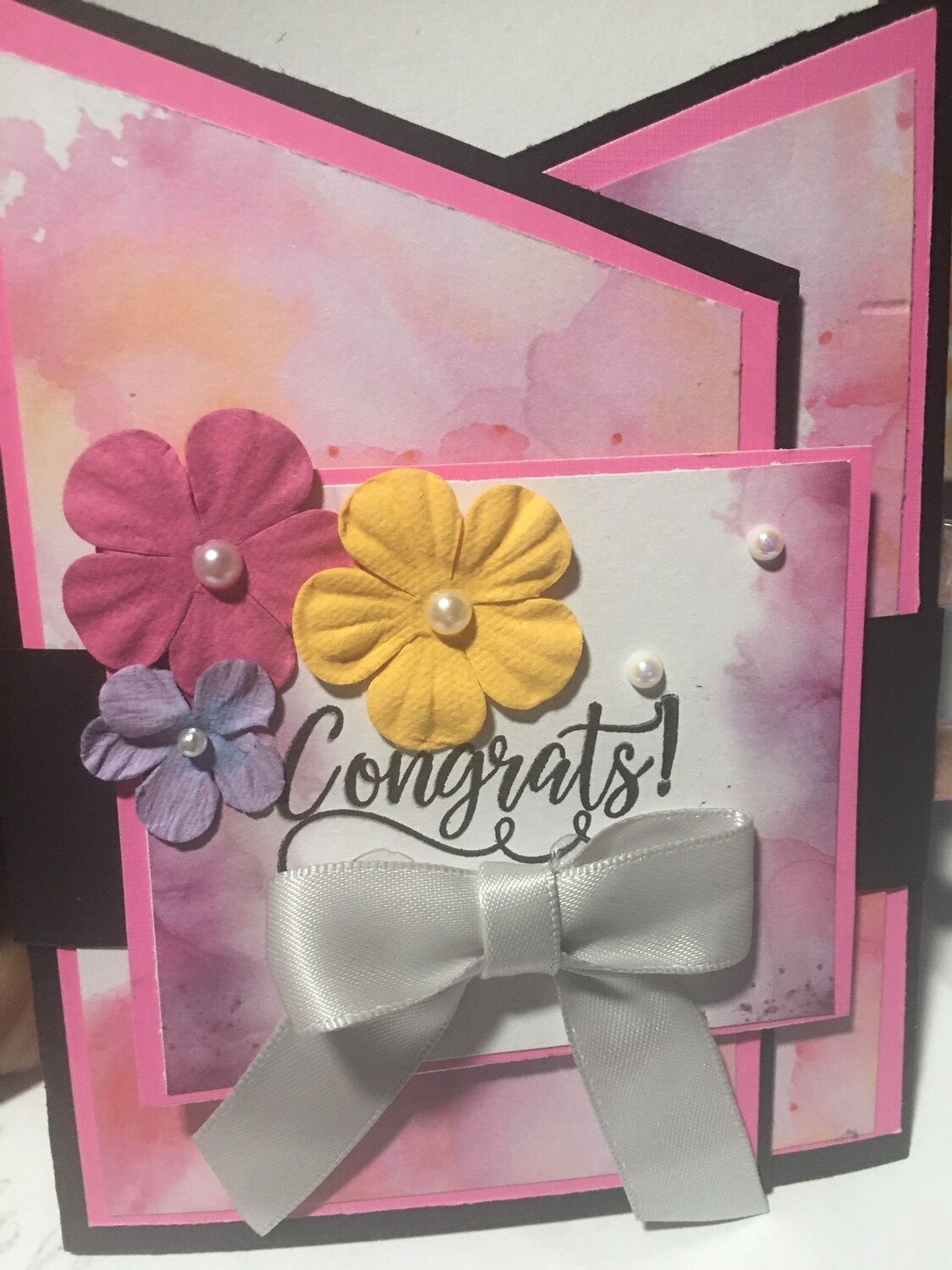 Criss Cross Congrats Card