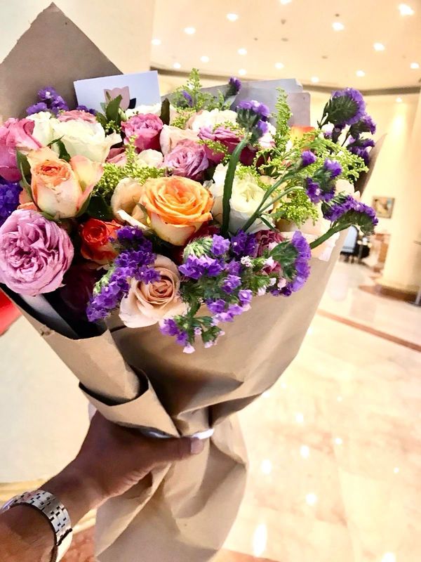 Bouquet Of Mixed Flowers in a Vase