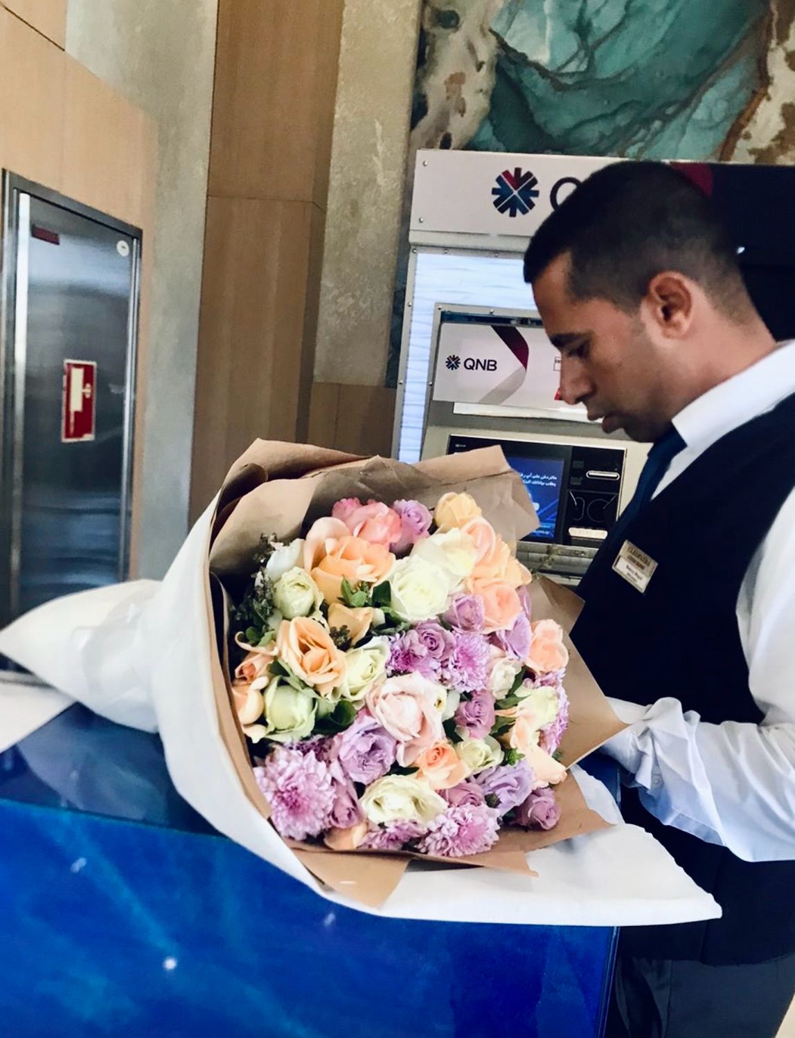 35 Roses and Chrysanthemums Bouquet in Designer Wrapping 