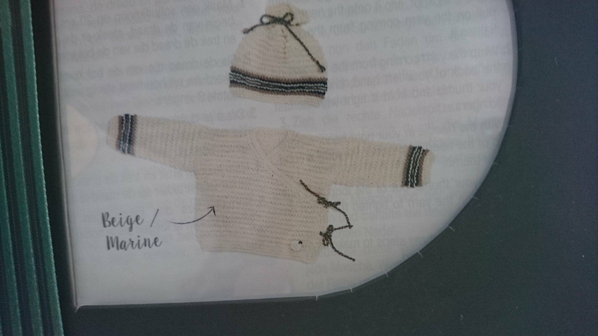 Strickset Jäckchen und Mütze, Größe 1-6 Monate