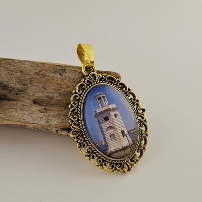 Medaillon "Faro San Giorgio Maggiore" Antikgold Oval