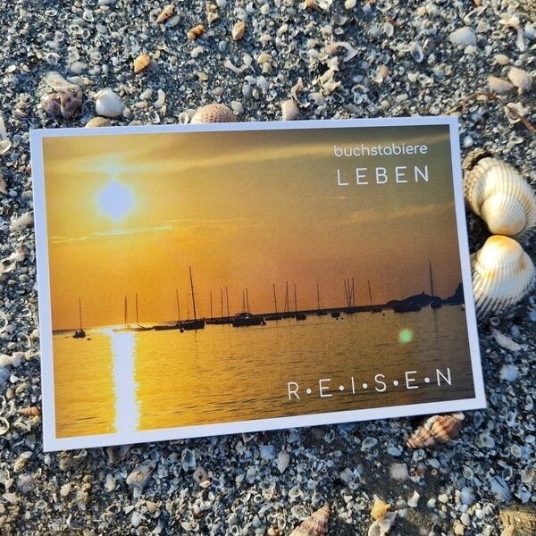 Postkarte "Leben Reisen"