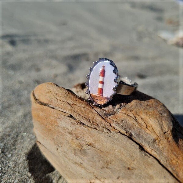 Ring Filigran "Leuchtturm Amrum" Silber