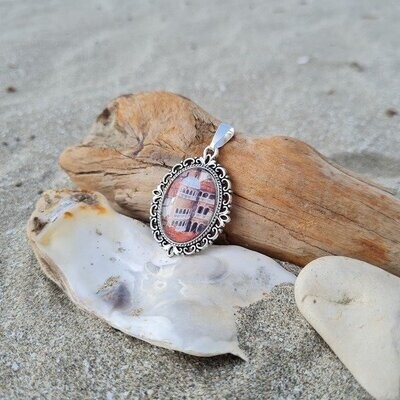 Medaillon "Scala del Bovolo" Antiksilber Oval