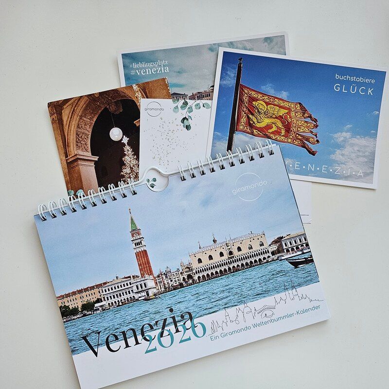 SET: Wochenkalender SET: Wochenkalender "Venezia 2026" & 4 Postkarten