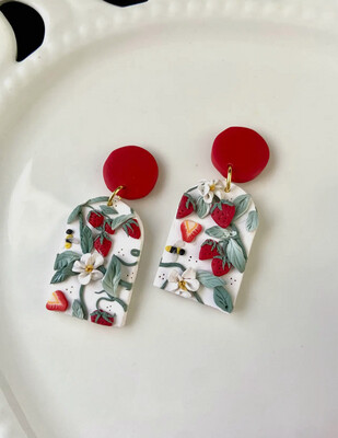 Summer Strawberry Earrings