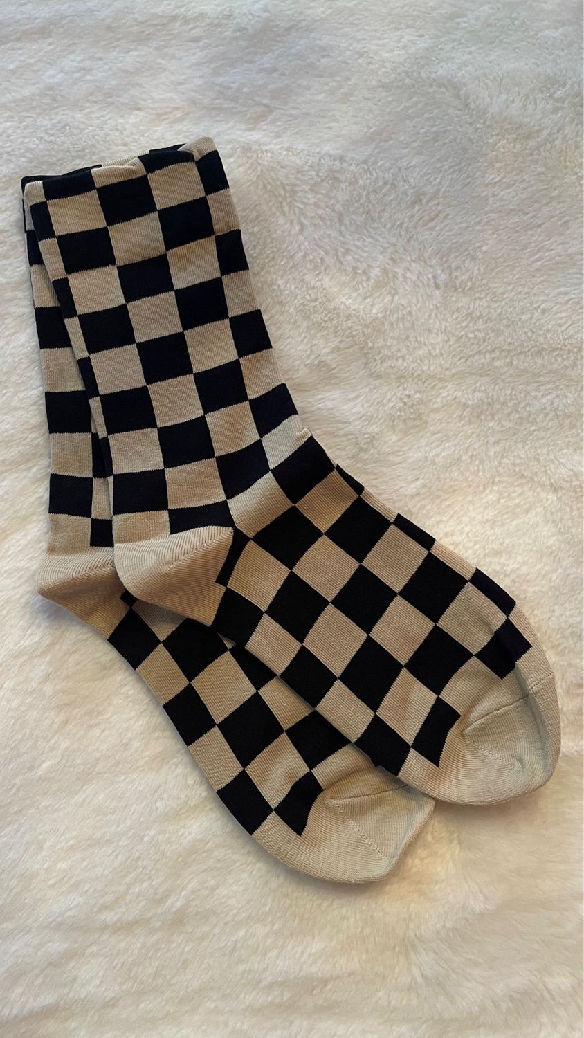 Checkered Crew Socks