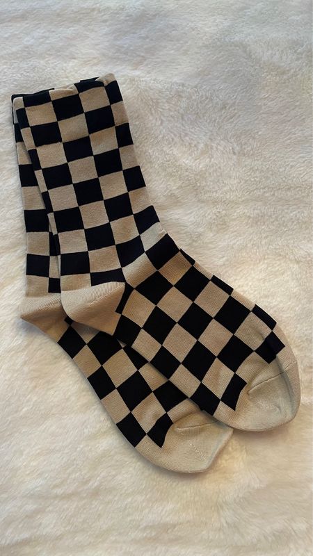 Checkered Crew Socks