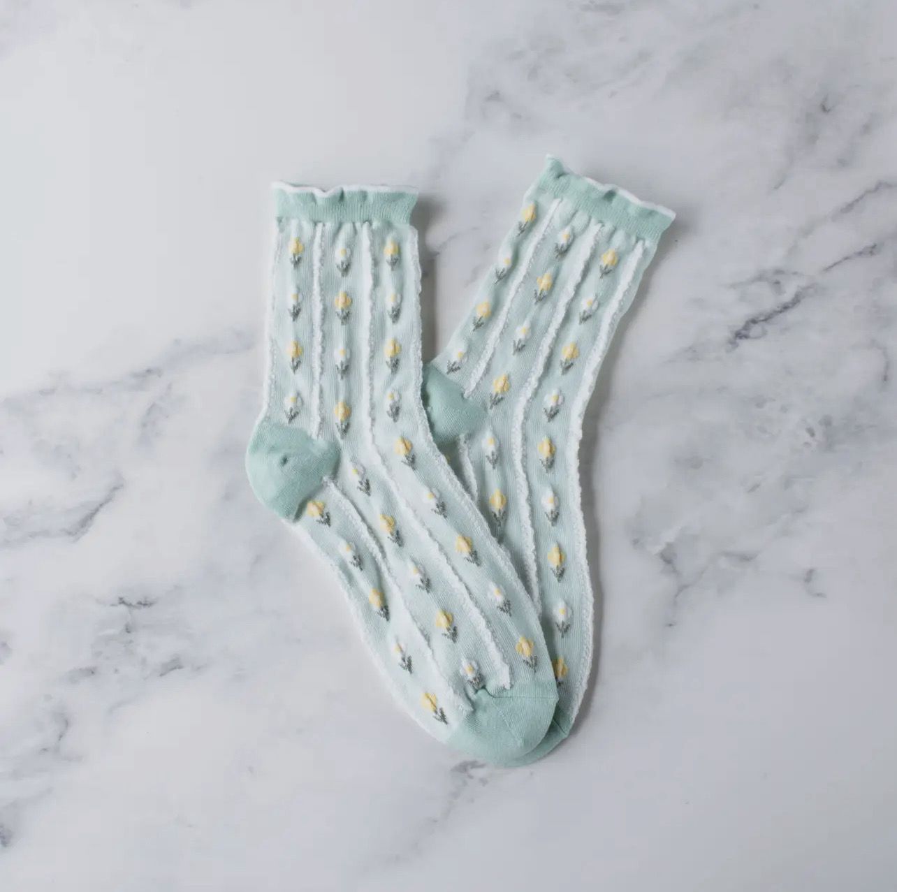 Pastel Floral Casual Socks