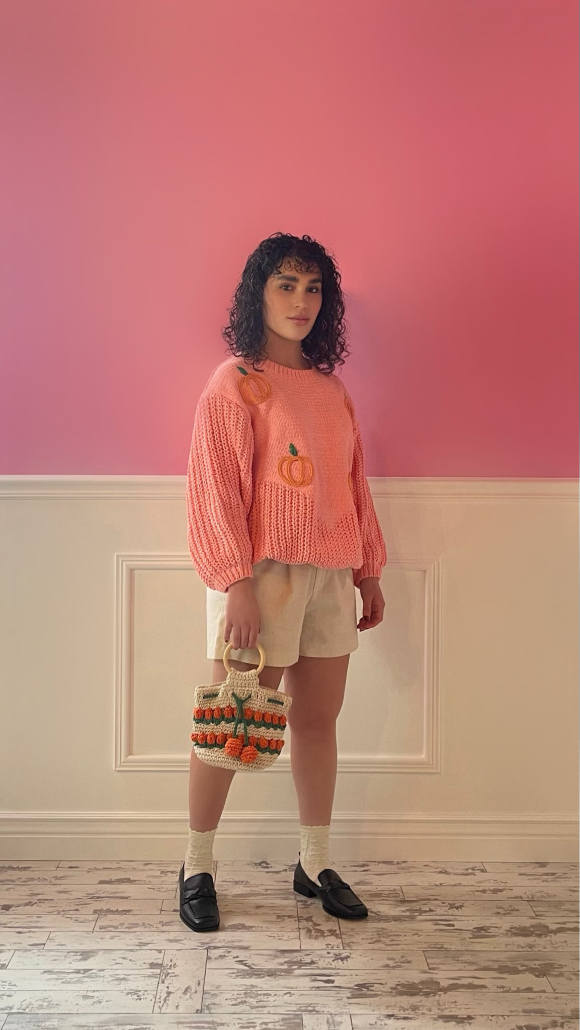 Embroidered Bucket Bag