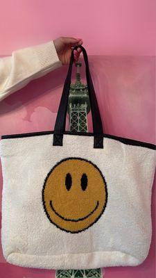 Smiley Tote Bag Ivory