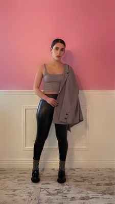 Lily Gray Crop Tank