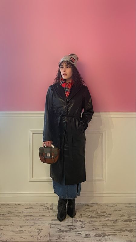 Lady In Black Trench Coat