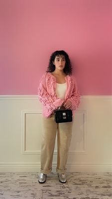Pom Pom Heart Cardigan