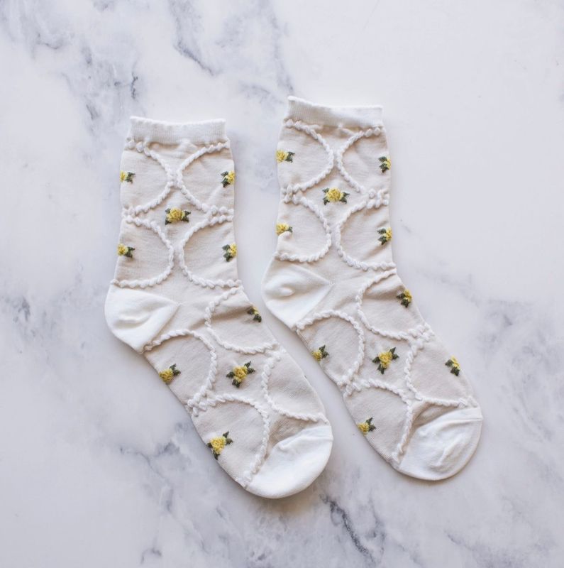 Antique Floral Socks
