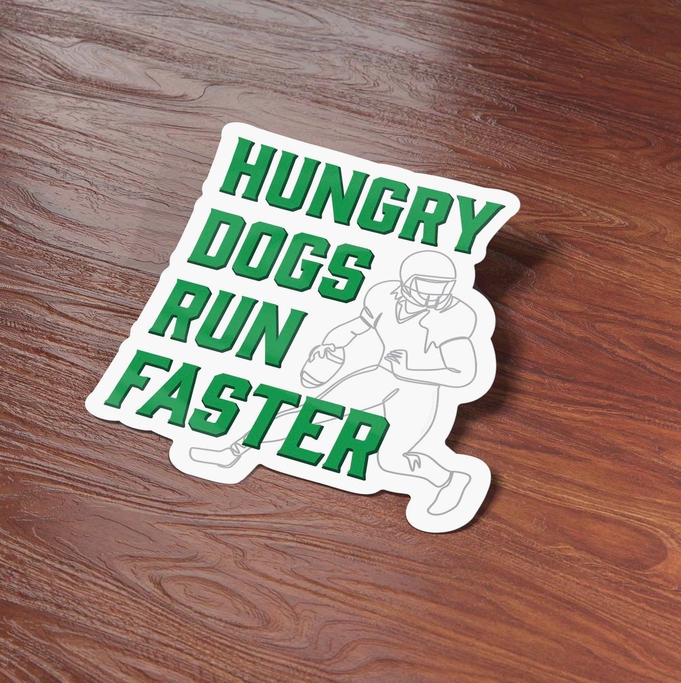 Hungry Dogs Run Faster Sticker Hungry Dogs Run Faster Sticker