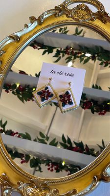 Poinsettia Stamp Studs