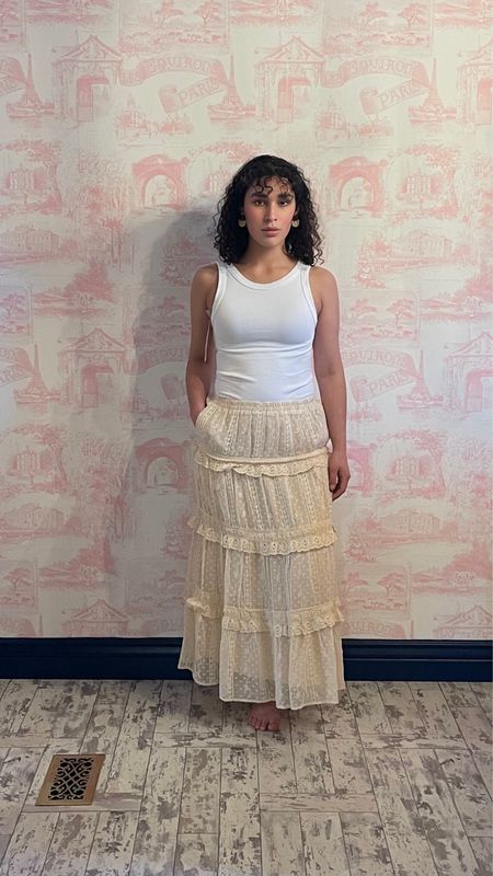 Tiered In Lace Skirt