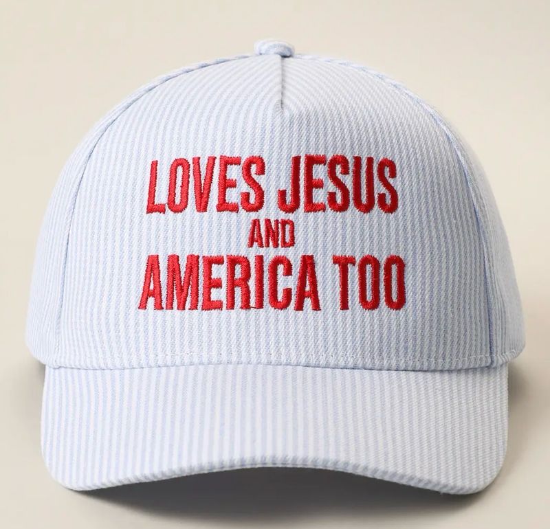 LOVES JESUS AND AMERICA TOO Hat