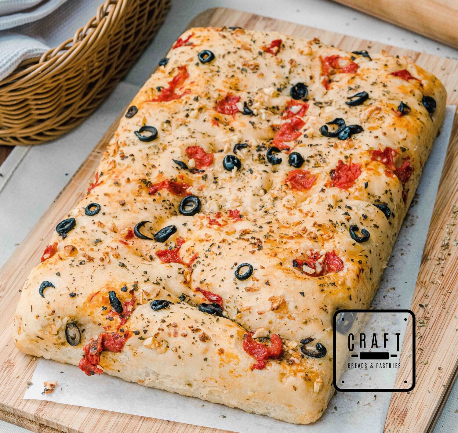 Tomato &amp; Olive Focaccia