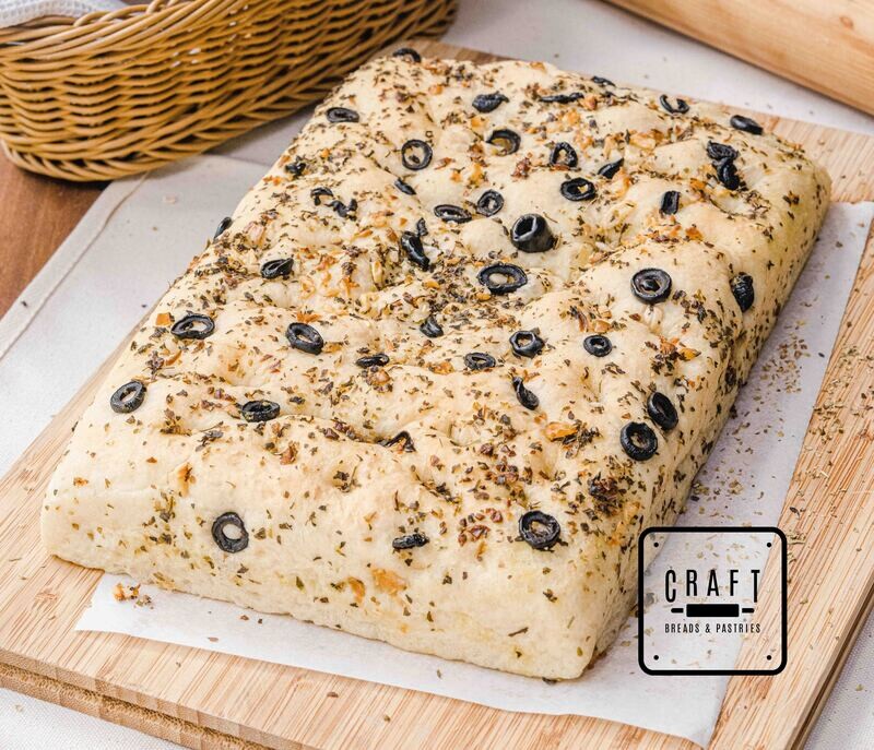 Olive &amp; Garlic Focaccia