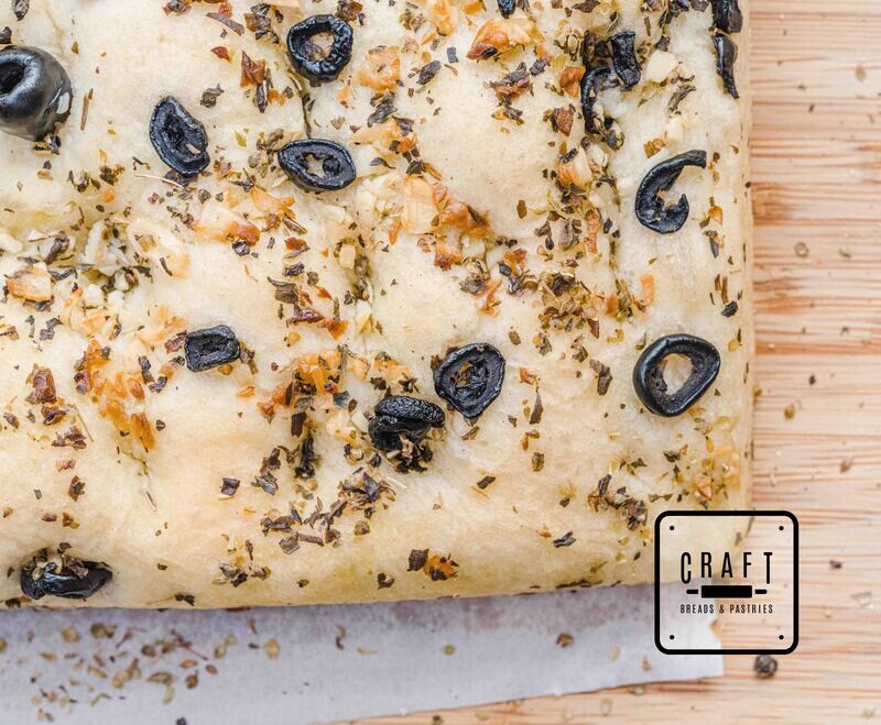 Olive &amp; Garlic Focaccia