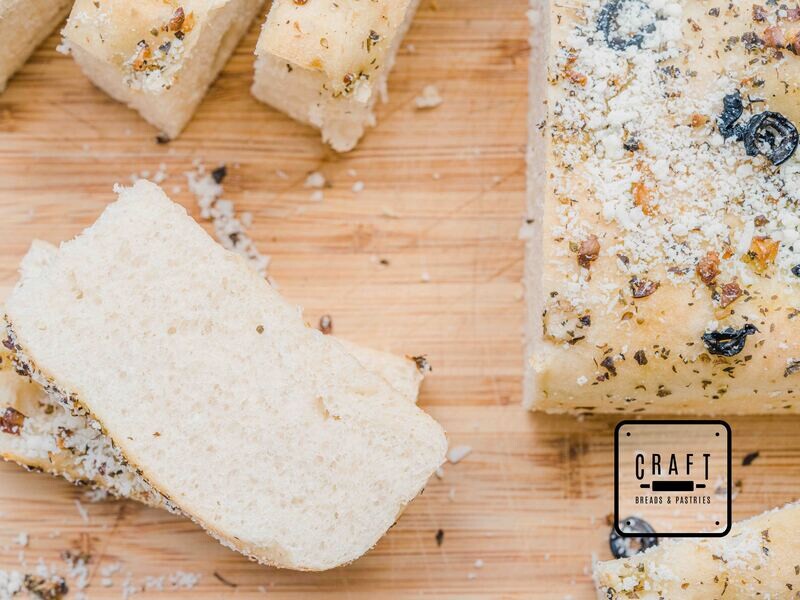 Parmesan &amp; Olive Focaccia